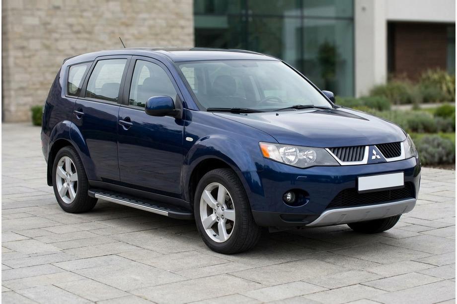Mitsubishi Outlander 2006-2012 рр. Бокові пороги Duru (2 шт., Алюміній) Image