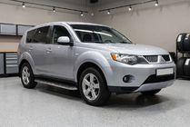 Mitsubishi Outlander 2006-2012 рр. Бокові пороги Maydos V1 (2 шт., Алюміній ↗ нерж) фото 1