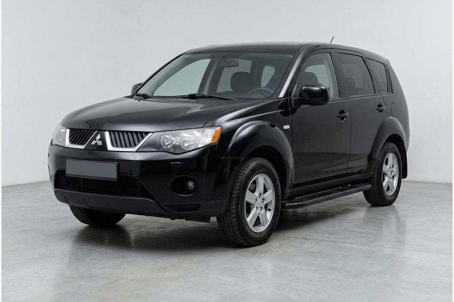 Mitsubishi Outlander 2006-2012 рр. Бокові пороги Bosphorus Black (2 шт., Алюміній) Image
