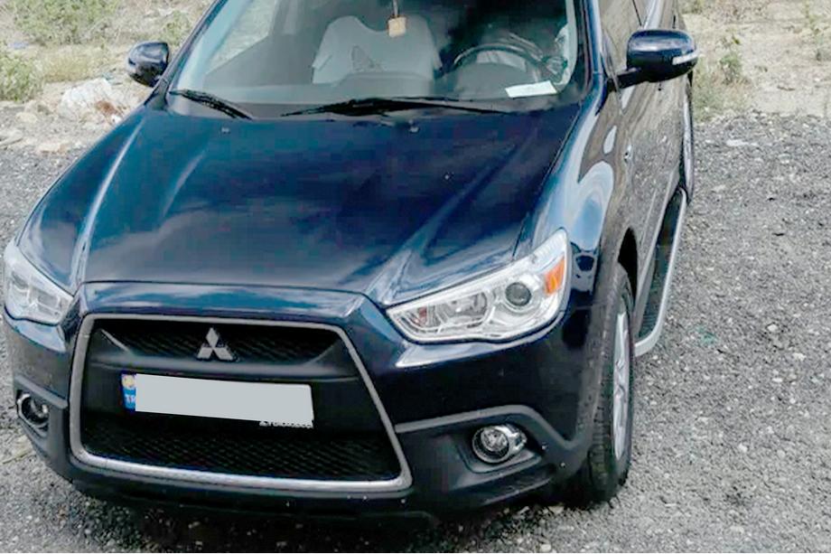Mitsubishi Outlander 2006-2012 рр. Бокові пороги Tayga Grey (2 шт., алюміній) Фото 4