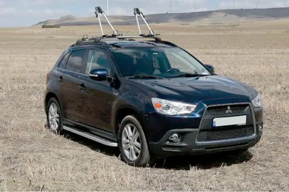 Mitsubishi Outlander 2006-2012 рр. Бокові пороги Tayga Grey (2 шт., алюміній) Фото 6
