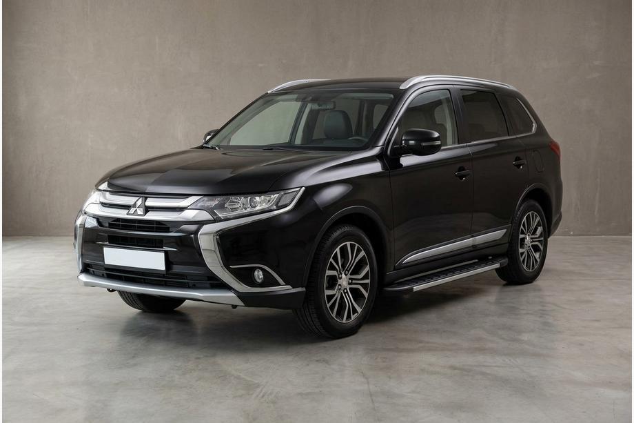 Mitsubishi Outlander 2012-2021 рр. Бокові пороги Duru (2 шт., Алюміній) Image