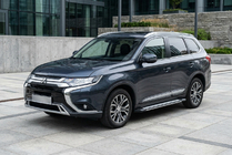 Mitsubishi Outlander 2012-2021 рр. Бокові пороги Rainbow (2 шт., Алюміній) фото 1