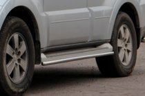 Mitsubishi Pajero Wagon IV 2006-2021 рр. Бічні труби (2 шт., нерж.) фото 5