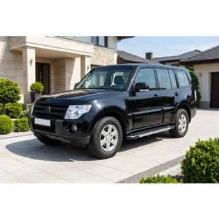 Бокові пороги RedLine V1 (2 шт., Алюміній) Mitsubishi Pajero Wagon IV 2006-2021 рр. фото 1