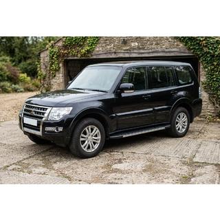 Бокові пороги Duru (2 шт., Алюміній) Mitsubishi Pajero Wagon IV 2006-2021 рр. фото 1