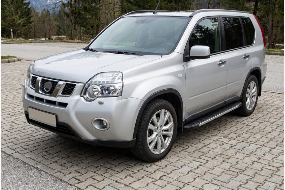 Nissan X-trail T31 2007-2014 рр. Бокові пороги Duru (2 шт., Алюміній) Image