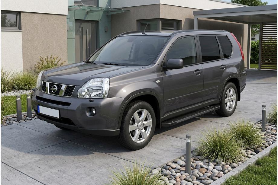 Nissan X-trail T31 2007-2014 рр. Бокові пороги RedLine Black (2 шт., Алюміній) Image