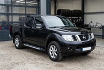 Nissan Navara 2006-2015 рр. Бокові пороги Sunrise (2 шт., Алюміній) фото 1