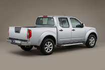Nissan Navara 2006-2015 рр. Бокові пороги Line (2 шт., Алюміній) фото 1