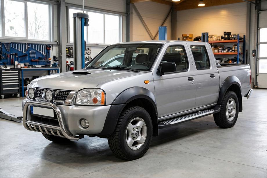Nissan NP300 1999-2015 рр. Бокові пороги Line (2 шт., Алюміній) Image