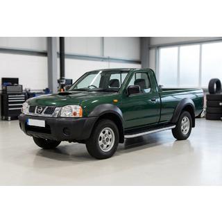 Бокові пороги Tayga Grey (2 шт., алюміній) Nissan NP300 1999-2015 рр. фото 1