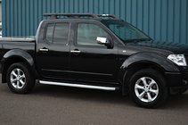 Nissan Navara 2006-2015 рр. Бокові пороги Fullmond (2 шт., Алюм.) фото 1