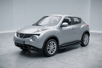 Nissan Juke 2010-2019 рр. Бокові пороги Allmond Black (2 шт., Алюміній) фото 1