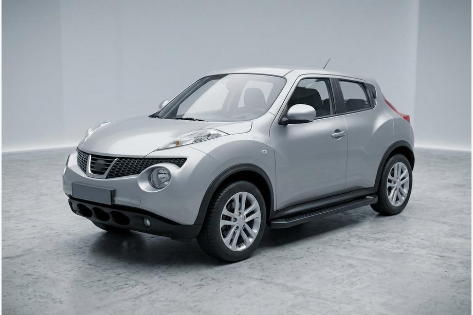Nissan Juke 2010-2019 рр. Бокові пороги Allmond Black (2 шт., Алюміній) Image