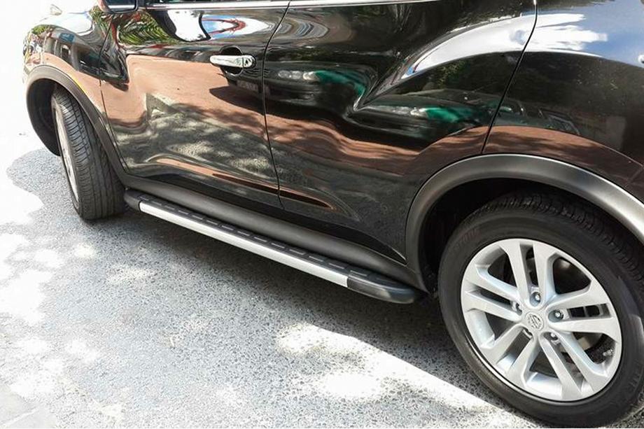 Nissan Juke 2010-2019 рр. Бокові пороги Duru (2 шт., Алюміній) Image