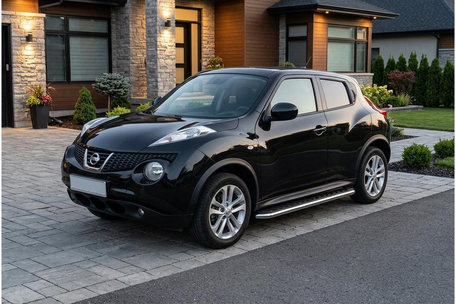 Nissan Juke 2010-2019 рр. Бокові пороги Maydos V1 (2 шт., Алюміній ↗ нерж) Image