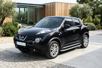 Nissan Juke 2010-2019 рр. Бокові пороги Tayga Grey (2 шт., алюміній) фото 1