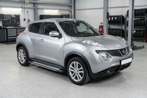 Nissan Juke 2010-2019 рр. Бокові пороги Rainbow (2 шт., Алюміній) фото 1