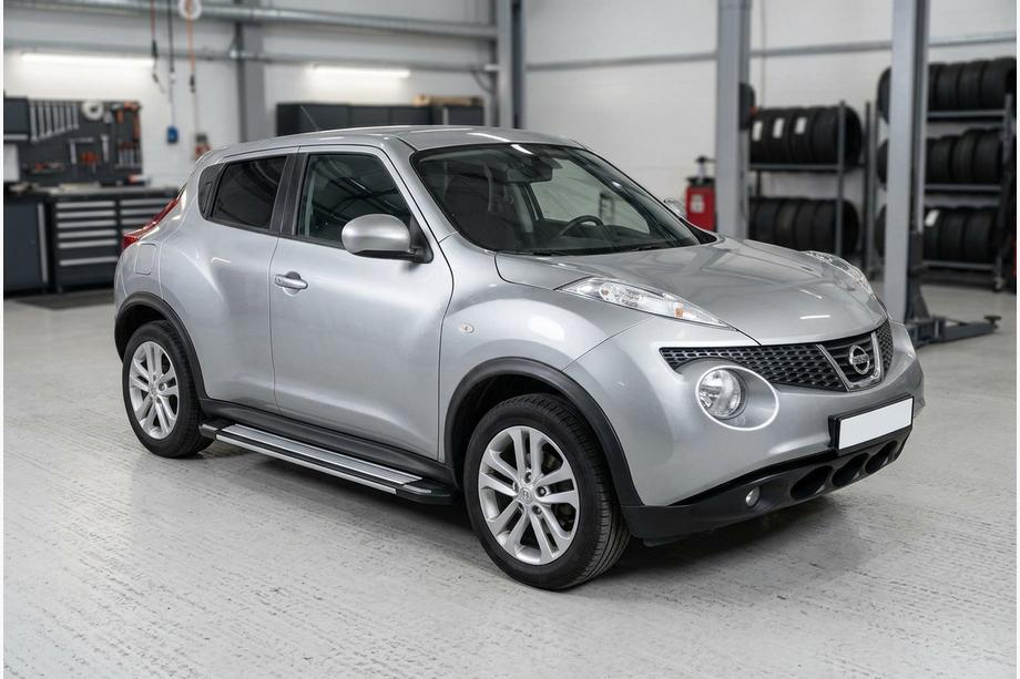 Nissan Juke 2010-2019 рр. Бокові пороги Rainbow (2 шт., Алюміній) Image