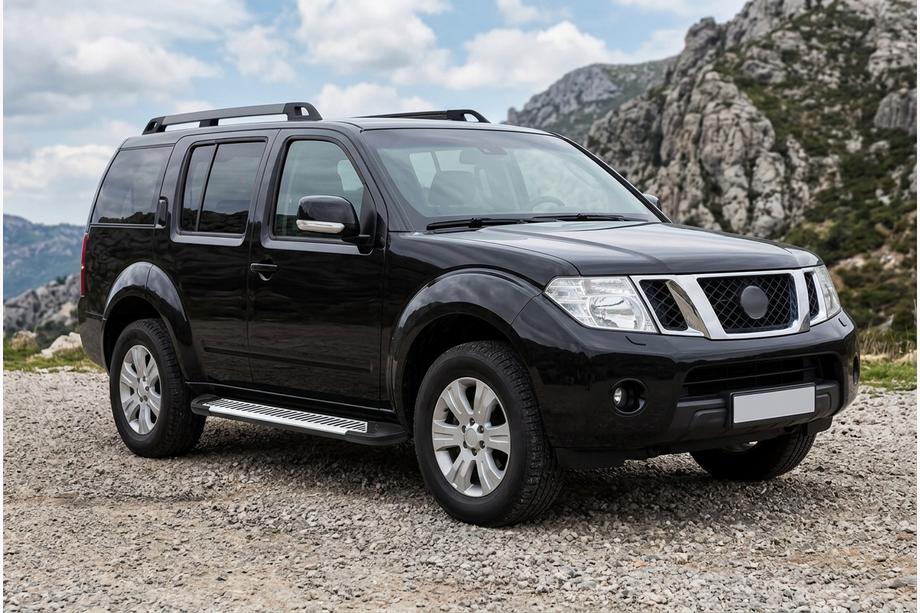 Nissan Pathfinder R51 2005-2014 рр. Бокові пороги Line (2 шт., Алюміній) Image