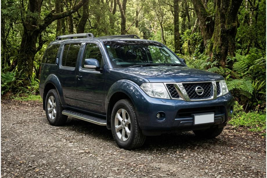 Nissan Pathfinder R51 2005-2014 рр. Бокові пороги Maydos V1 (2 шт., Алюміній ↗ нерж) Image