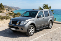Nissan Pathfinder R51 2005-2014 рр. Бокові пороги Bosphorus Black (2 шт., Алюміній) фото 1