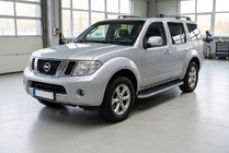 Nissan Pathfinder R51 2005-2014 рр. Бокові пороги Tayga Grey (2 шт., алюміній) фото 1