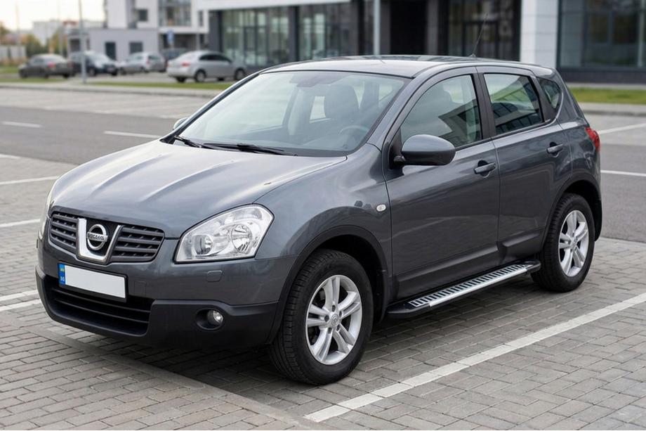 Nissan Qashqai 2007-2010 рр. Бокові пороги Line (2 шт., Алюміній) Image
