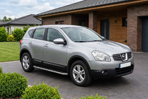Nissan Qashqai 2007-2010 рр. Бокові пороги Maydos V1 (2 шт., Алюміній ↗ нерж) фото 1