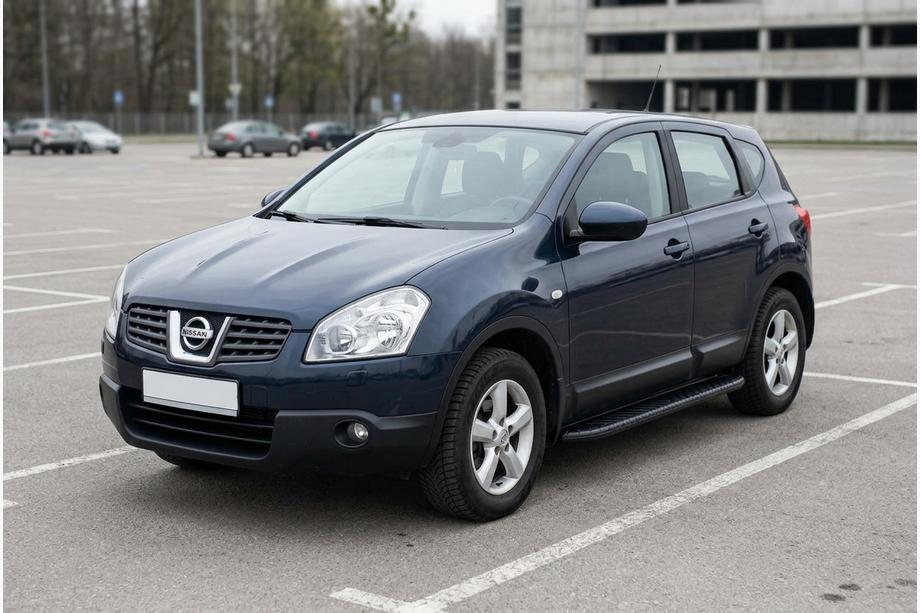 Nissan Qashqai 2007-2010 рр. Бокові пороги Bosphorus Black (2 шт., Алюміній) Фото 1