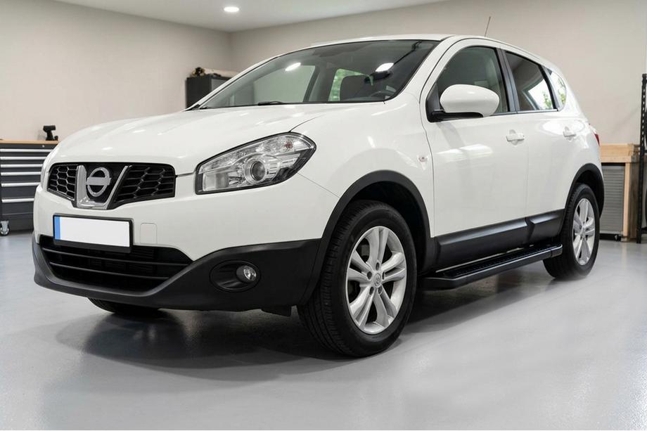 Nissan Qashqai 2010-2014 рр. Бокові пороги Allmond Black (2 шт., Алюміній) Фото 1