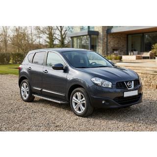 Бокові пороги Duru (2 шт., Алюміній) Nissan Qashqai 2010-2014 рр. фото 1