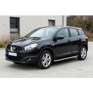 Бокові пороги Maydos V1 (2 шт., Алюміній ↗ нерж) Nissan Qashqai 2010-2014 рр. фото 1
