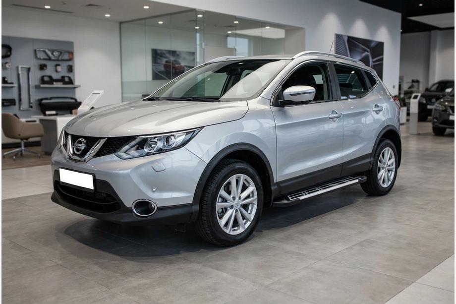 Nissan Qashqai 2014-2021 рр. Бокові пороги Sunrise (2 шт., Алюміній) Фото 1