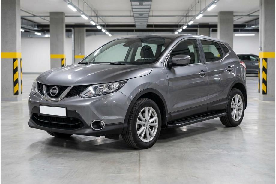 Nissan Qashqai 2014-2021 рр. Бокові пороги Bosphorus Black (2 шт., Алюміній) Фото 1