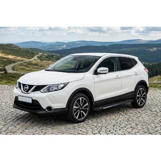 Бокові пороги RedLine Black (2 шт., Алюміній) Nissan Qashqai 2014-2021 рр. фото 1
