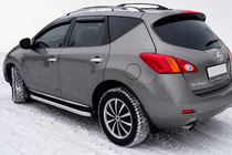 Nissan Murano 2008-2014 рр. Бокові пороги Fullmond (2 шт., алюм.) фото 1