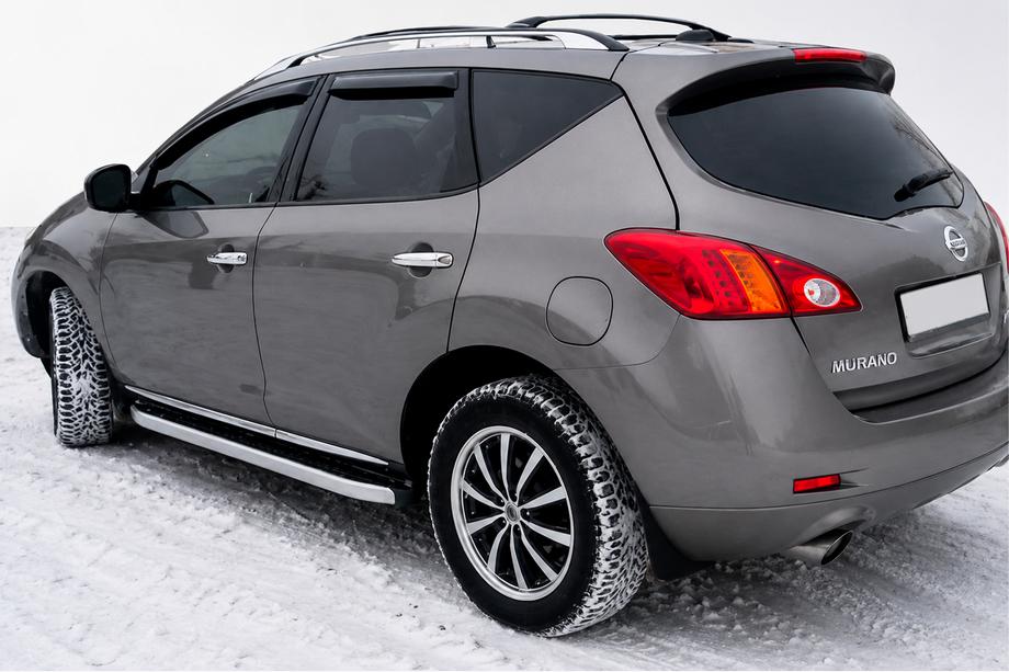Nissan Murano 2008-2014 рр. Бокові пороги Fullmond (2 шт., алюм.) Image