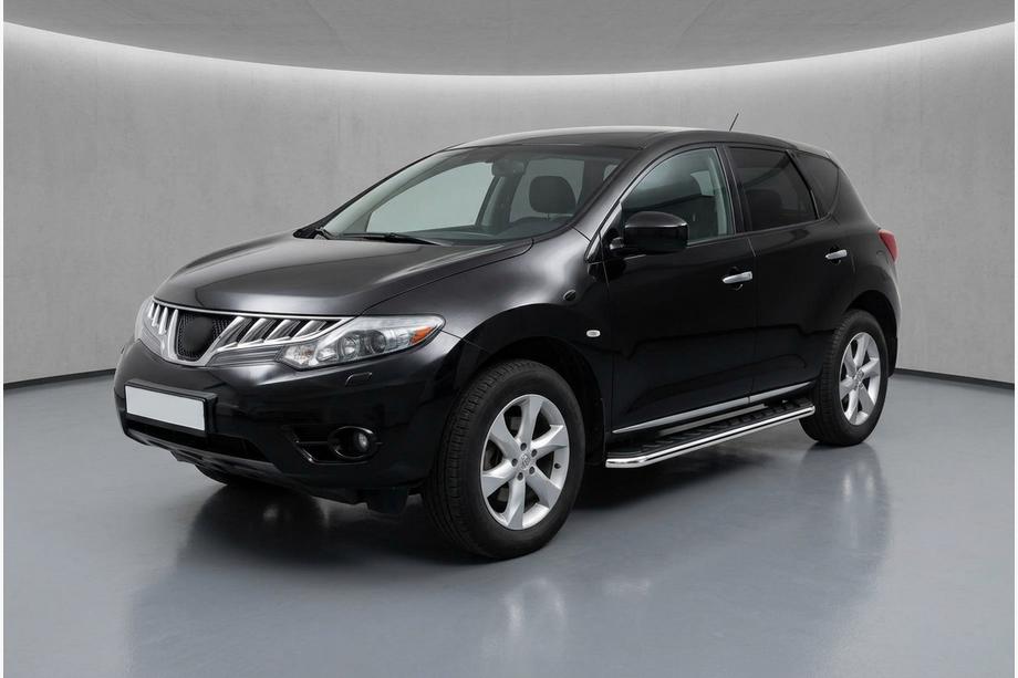Nissan Murano 2008-2014 рр. Бокові пороги Maydos V1 (2 шт., Алюміній ↗ нерж) Image