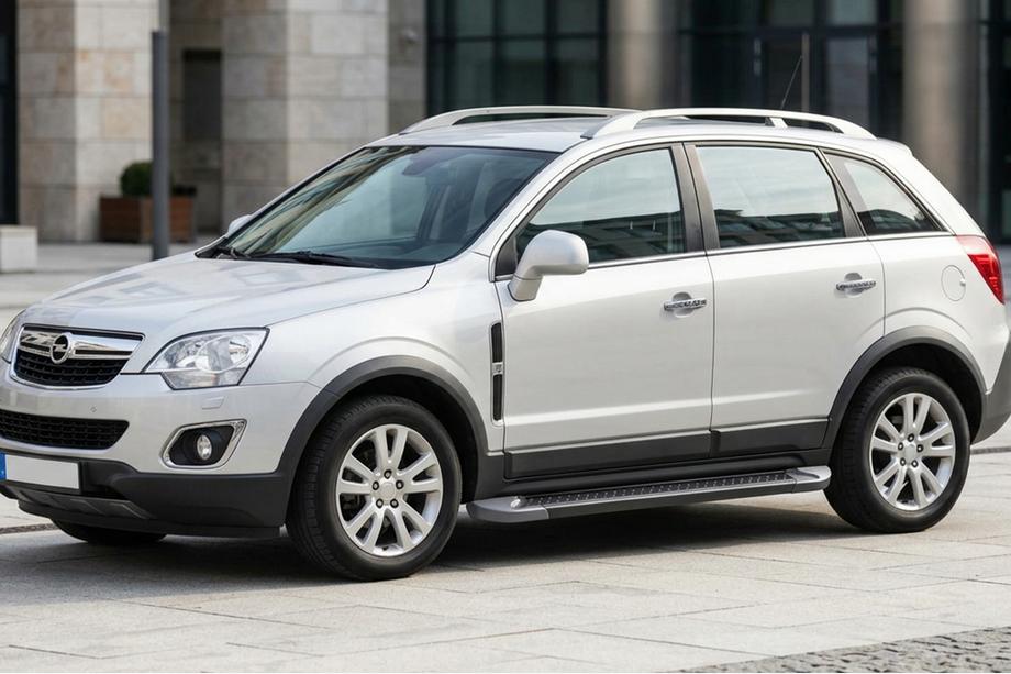 Opel Antara 2006-2017 рр. Бокові пороги Allmond Black (2 шт., Алюміній) Image