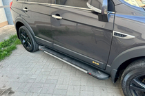 Opel Antara 2006-2017 рр. Бокові пороги RedLine V1 (2 шт., Алюміній) фото 2