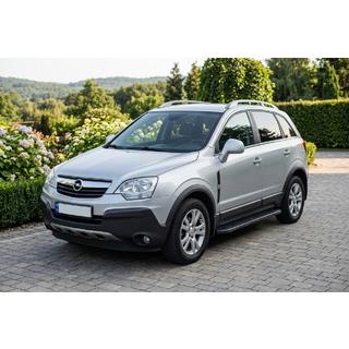 Бокові пороги Bosphorus Black (2 шт., Алюміній) Opel Antara 2006-2017 рр. фото 1