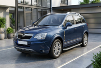Opel Antara 2006-2017 рр. Бокові пороги Tayga Grey (2 шт., Алюміній) фото 1