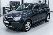 Opel Antara 2006-2017 рр. Бокові пороги RedLine Black (2 шт., Алюміній) фото 1