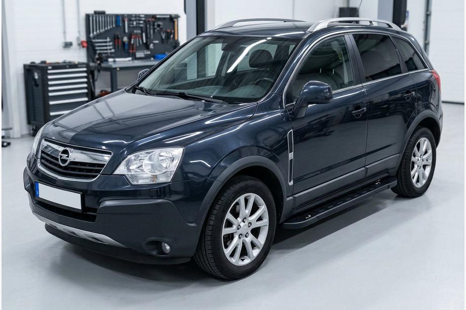Opel Antara 2006-2017 рр. Бокові пороги RedLine Black (2 шт., Алюміній) Image