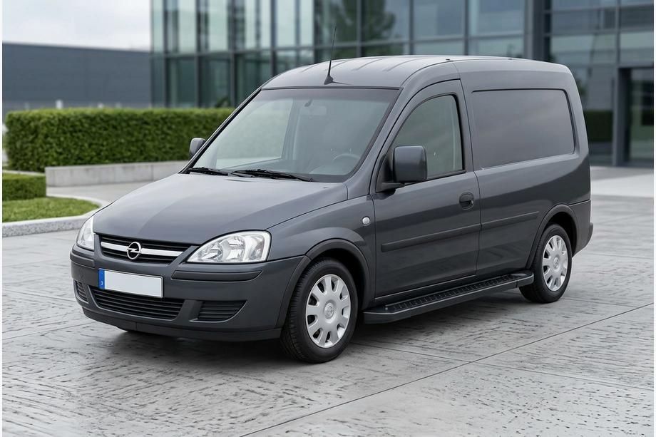 Opel Combo 2002-2012 рр. Бокові пороги Allmond Black (2 шт., алюміній) Image