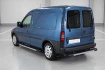 Opel Combo 2002-2012 рр. Бокові пороги RedLine V1 (2 шт., алюміній) фото 1