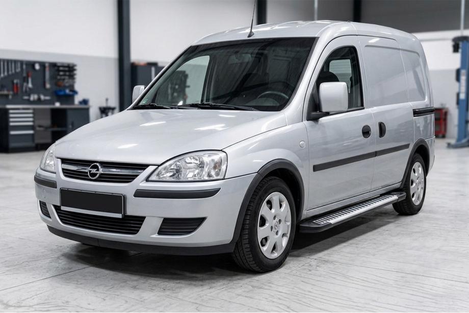 Opel Combo 2002-2012 рр. Бокові пороги Line (2 шт., Алюміній) Image