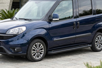Opel Combo 2012-2018 рр. Бокові пороги Allmond Black (2 шт., алюміній) фото 1
